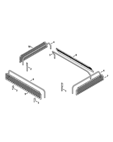 Raised Bed Gates Diagram and Parts List for 39A70032100  Cub Cadet Lawn Tractor Accessories